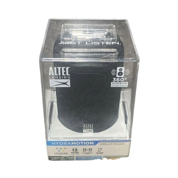 Bluetooth Speaker Altec Lansing HydraMotion Portable Waterproof Black NEW - Picture 1 of 5